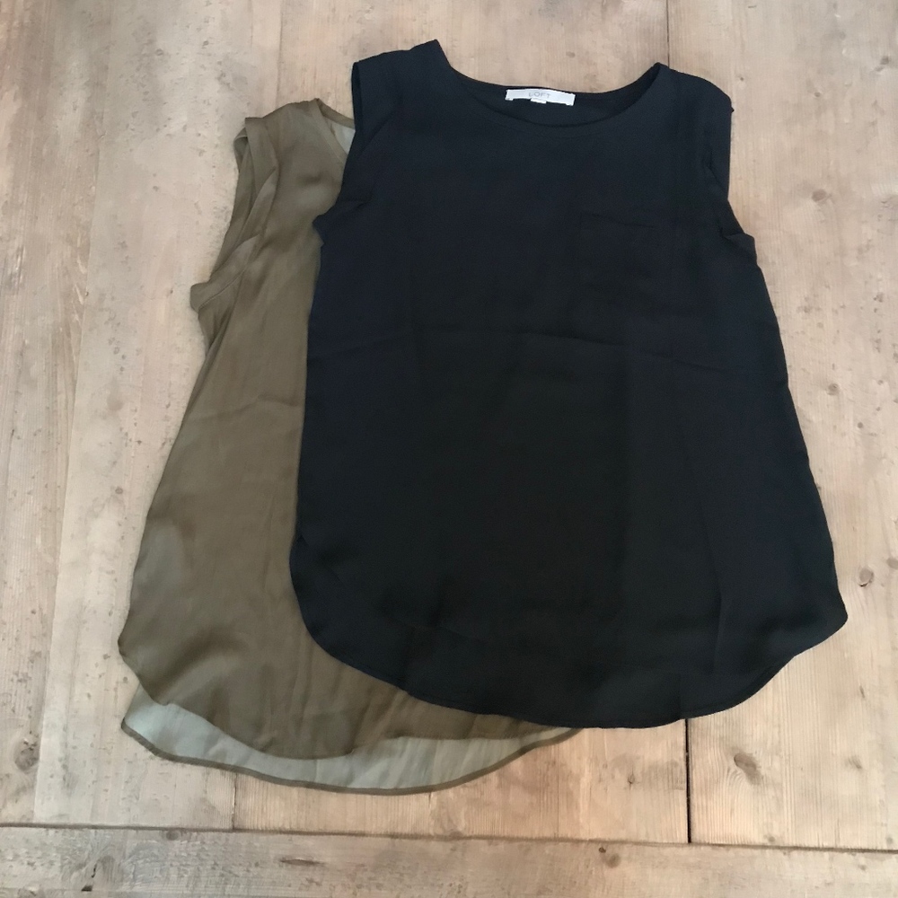 Ann Taylor Loft Blouse Bundle in Olive and Black